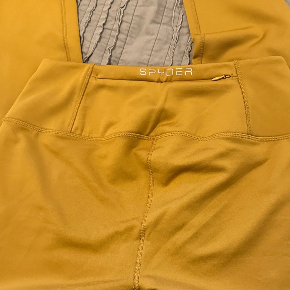 Spyder Dijon Mustard color women’s Leggings - Picture 6 of 6